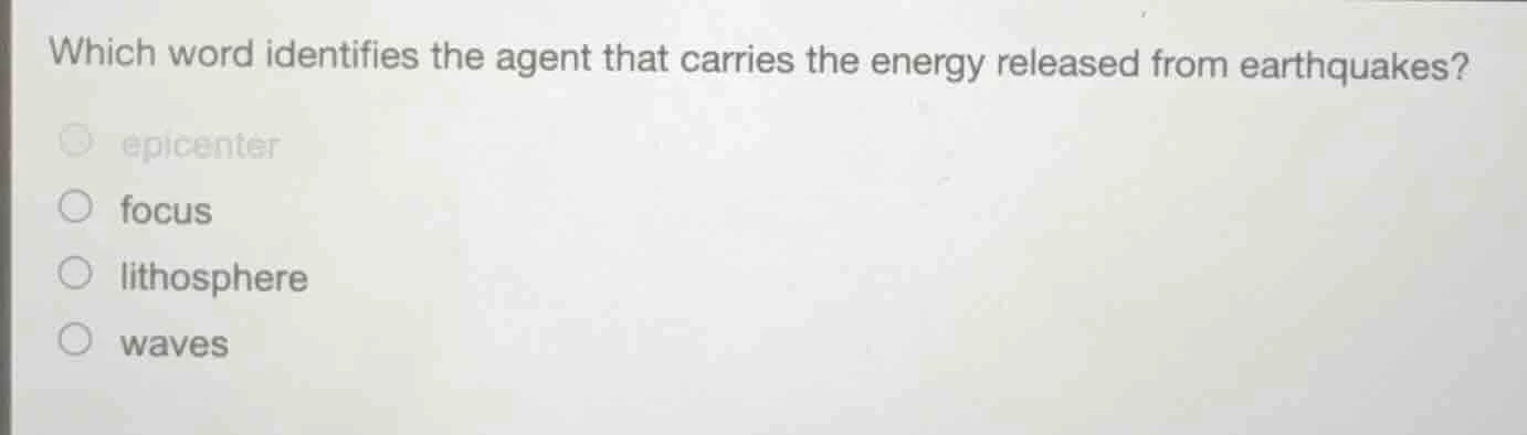 which word identifies the agent that carries the energy released from e…