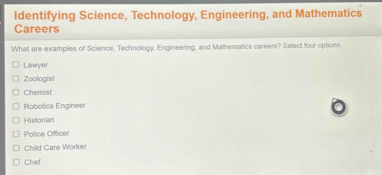 identifying science, technology, engineering, and mathematics careers w…