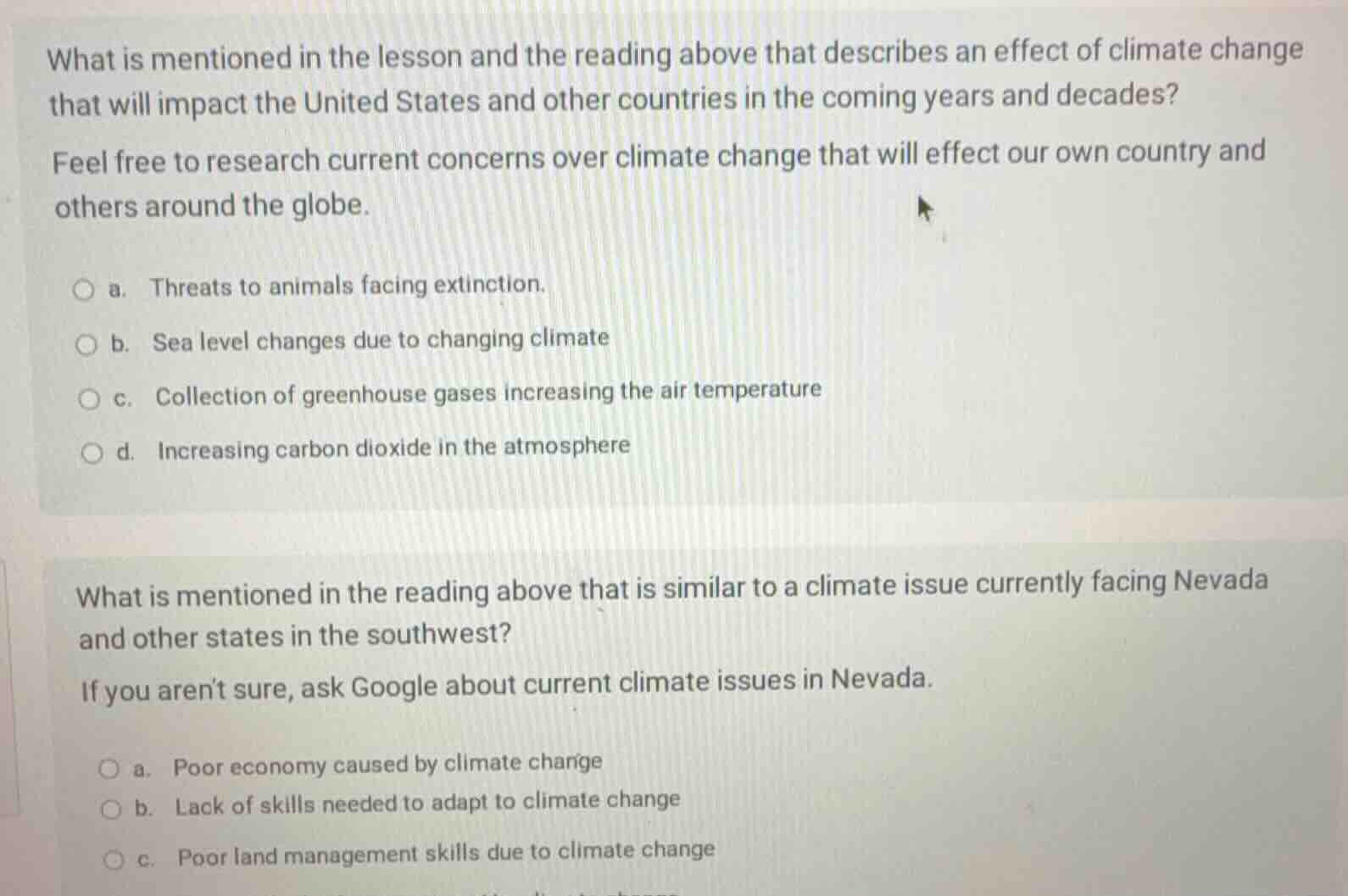 what is mentioned in the lesson and the reading above that describes an…