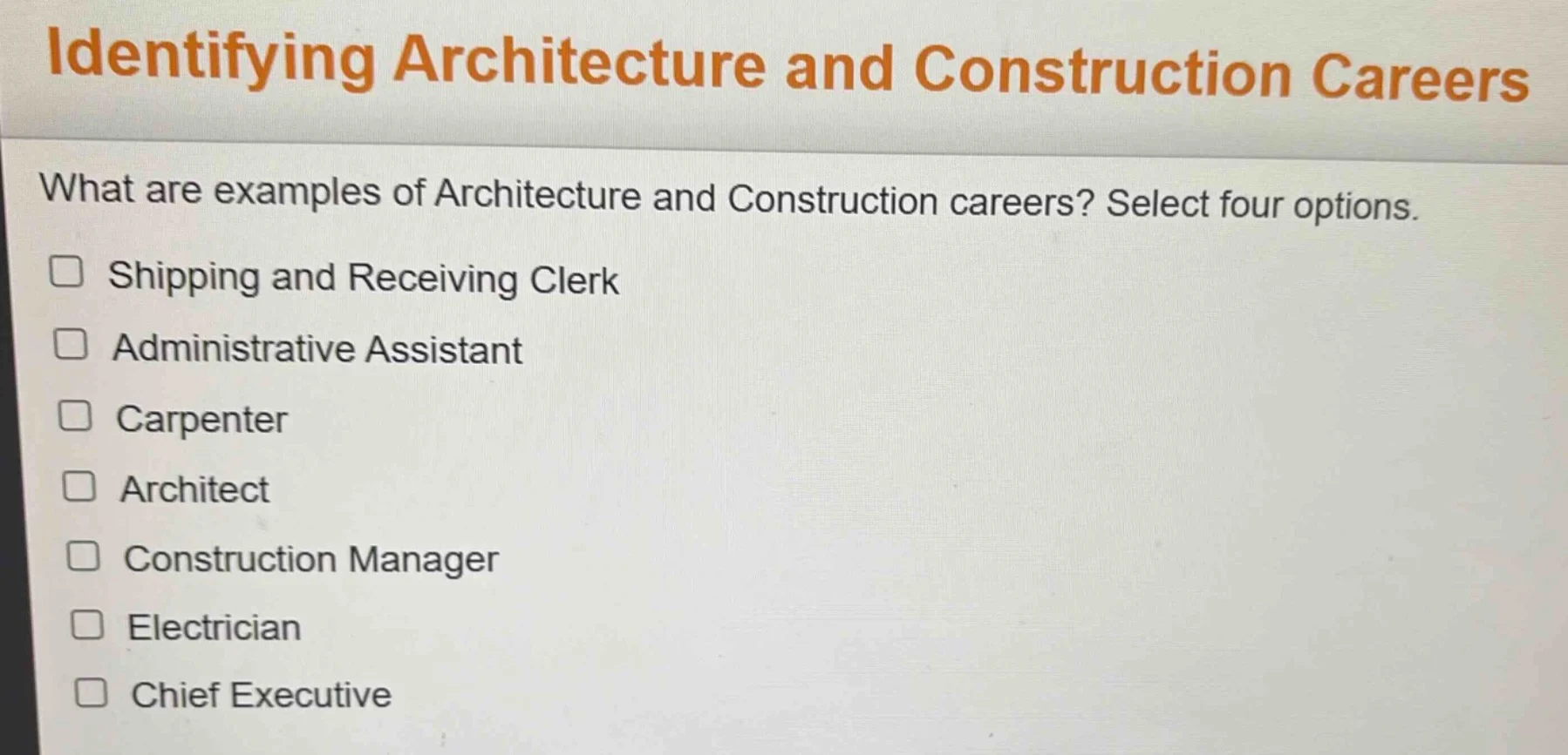 identifying architecture and construction careers what are examples of …