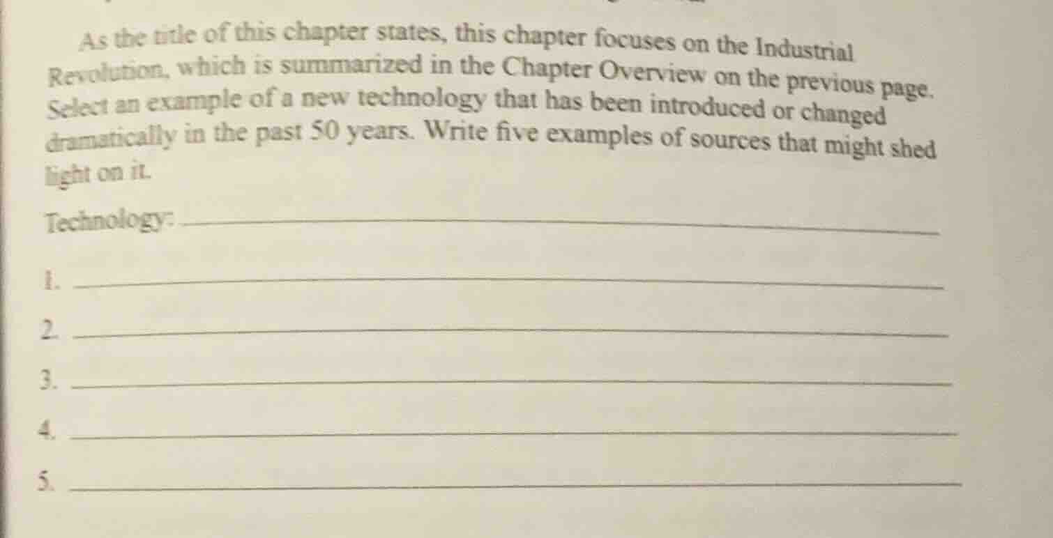 as the title of this chapter states, this chapter focuses on the indust…