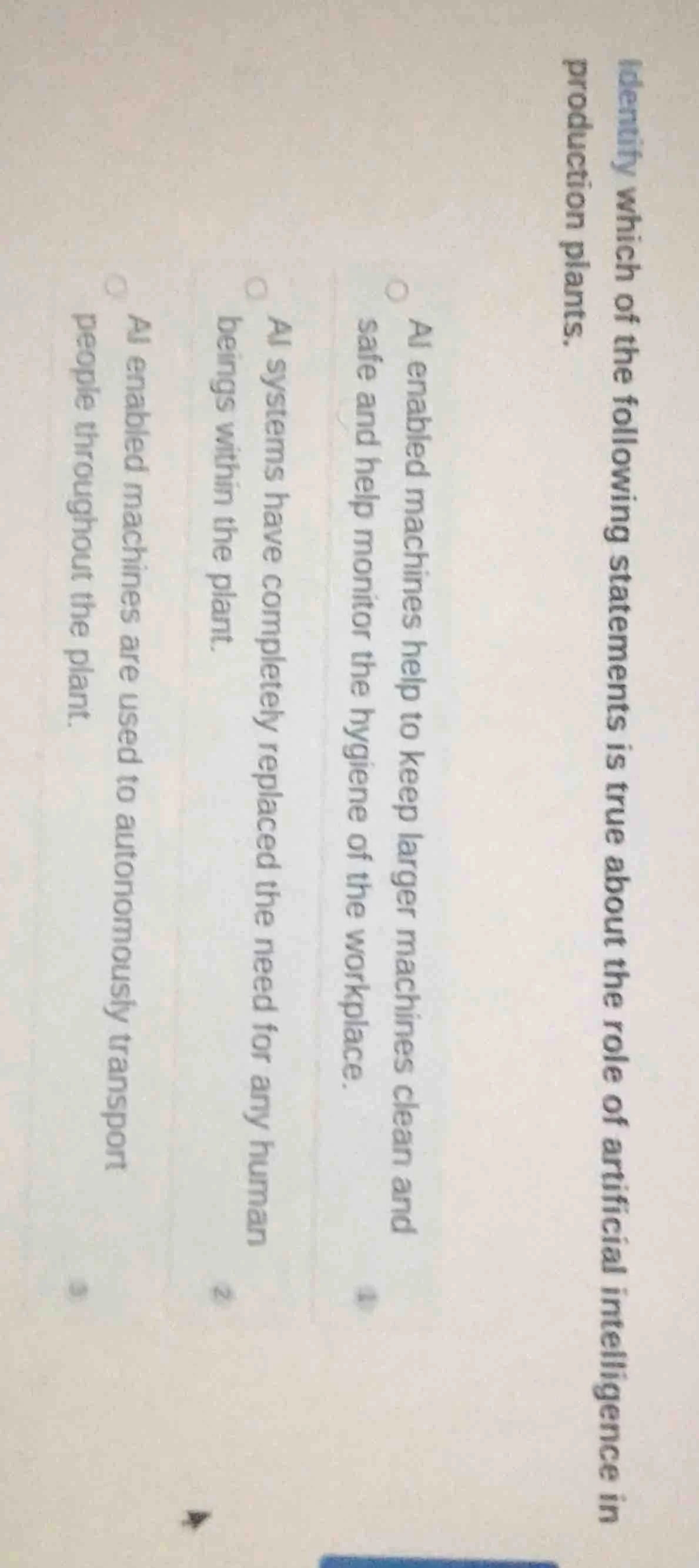 identify which of the following statements is true about the role of ar…