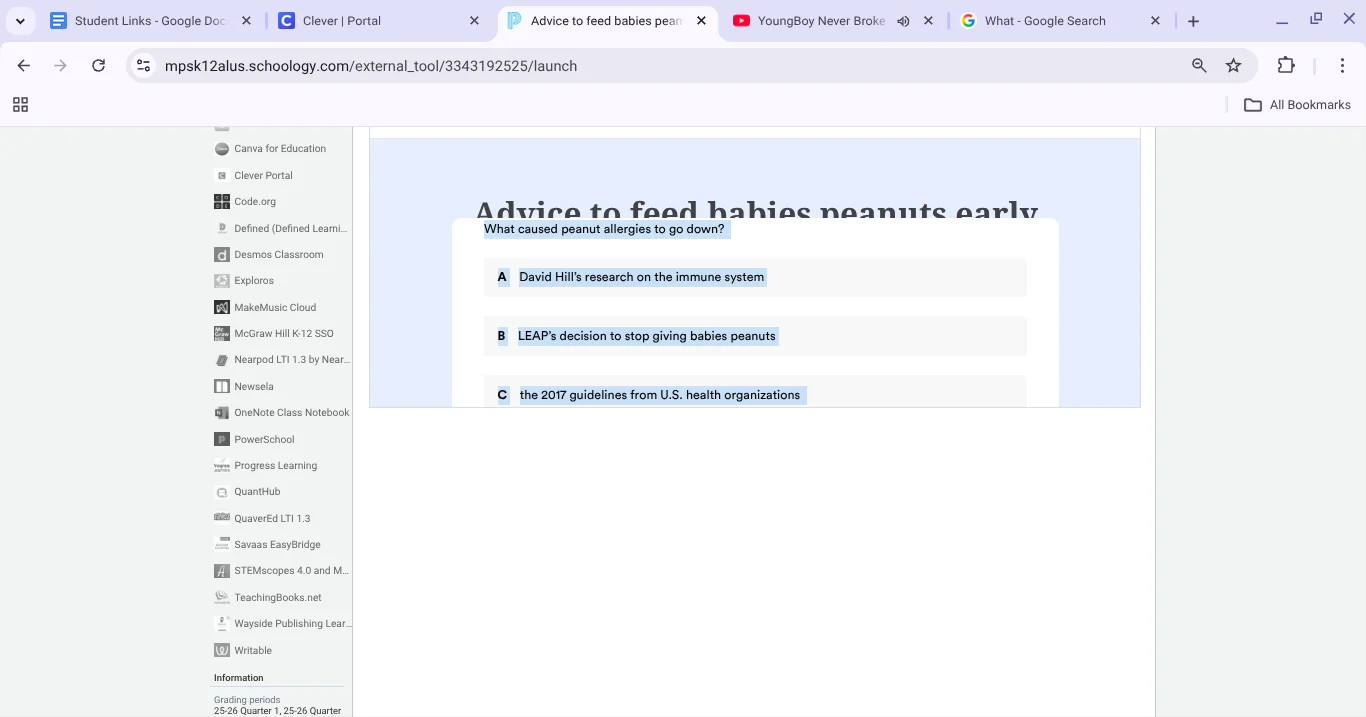 what caused peanut allergies to go down? a david hills research on the …