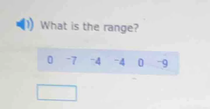 what is the range? 0 -7 -4 -4 0 -9