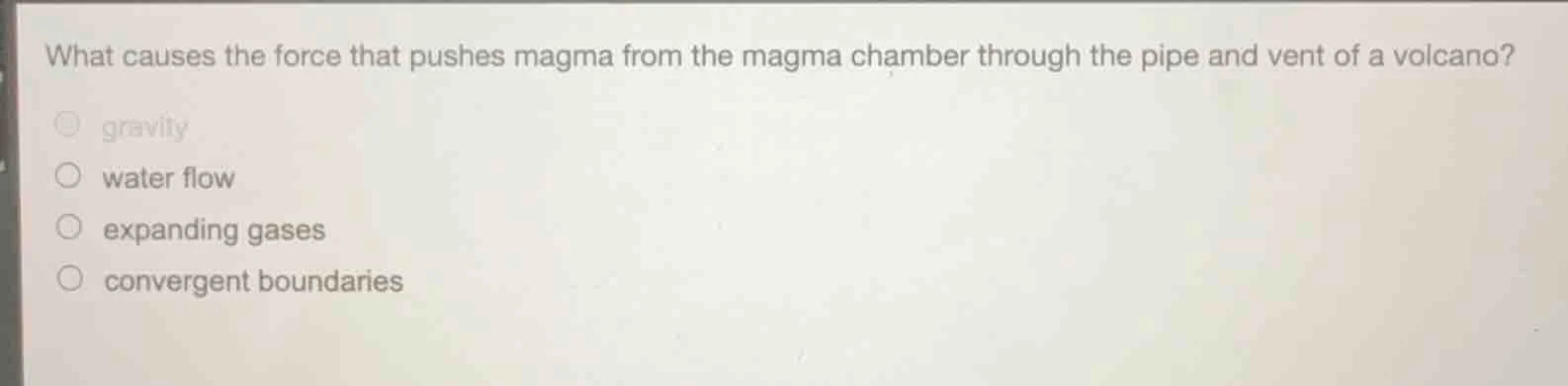 what causes the force that pushes magma from the magma chamber through …
