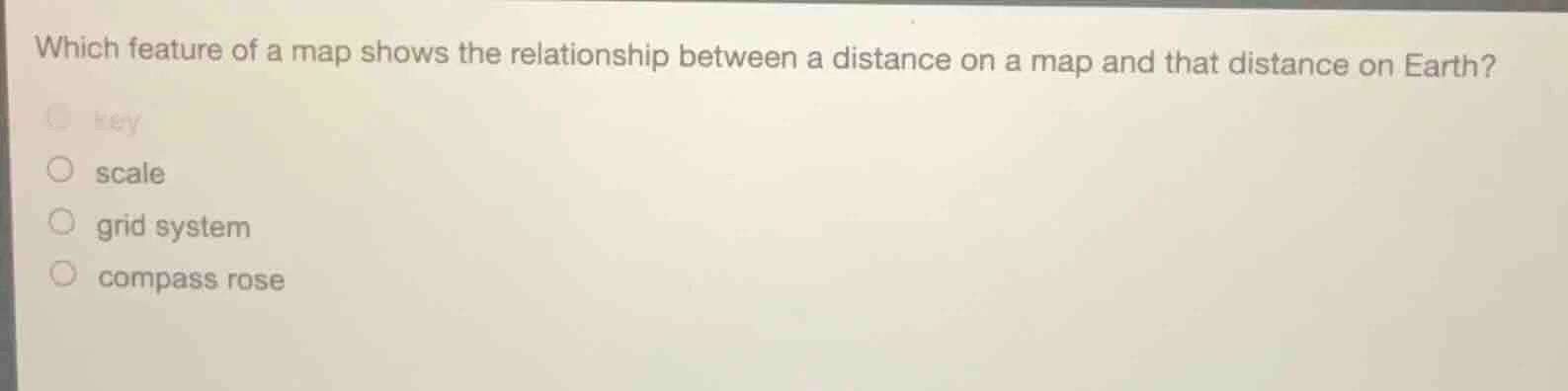 which feature of a map shows the relationship between a distance on a m…