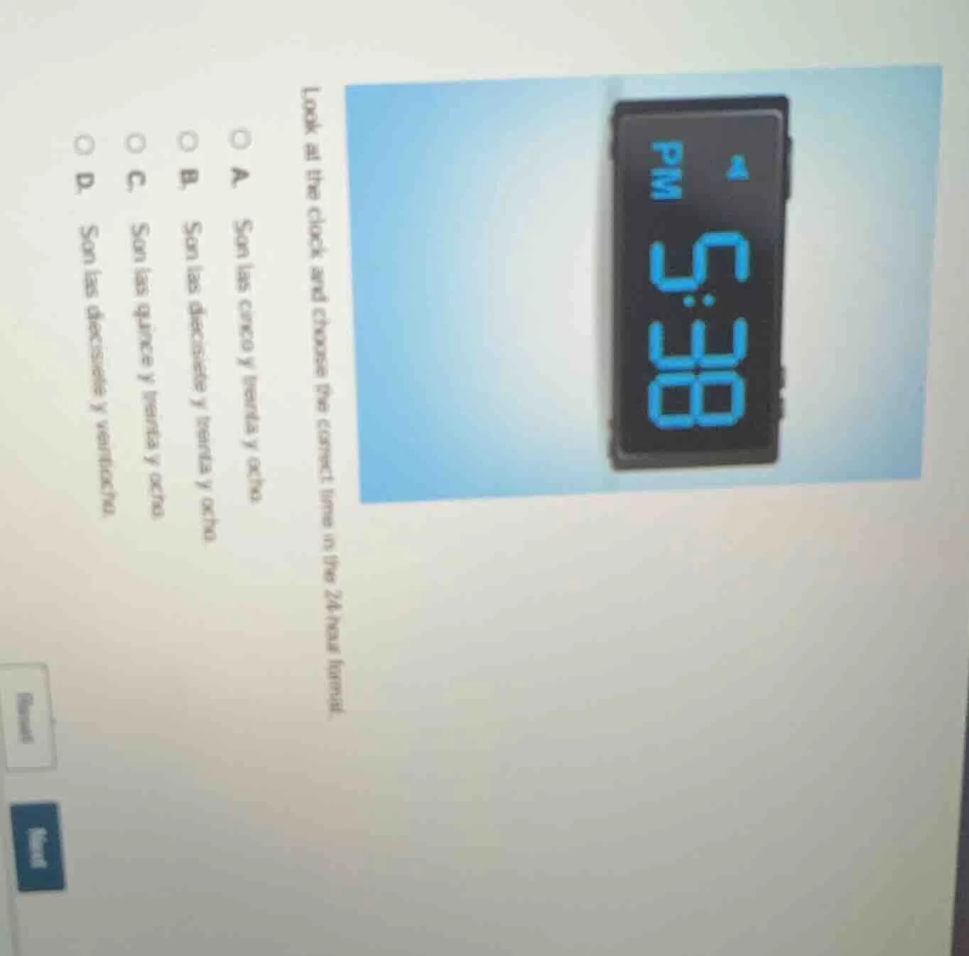 look at the clock and choose the correct time in the 24 - hour format. …