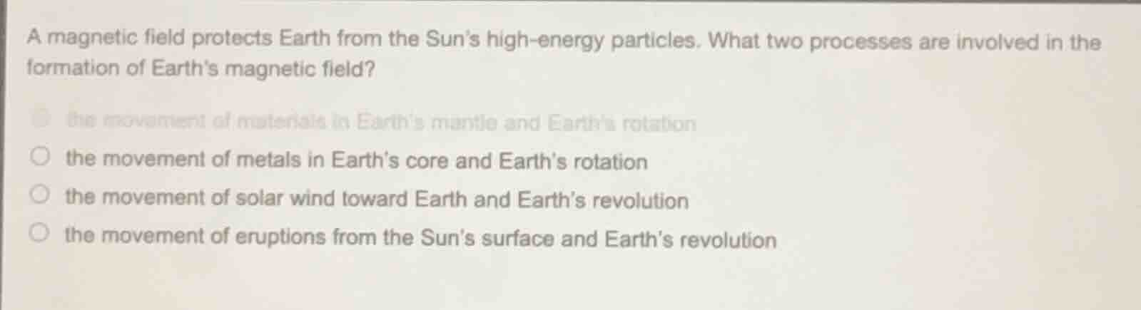 a magnetic field protects earth from the suns high - energy particles. …
