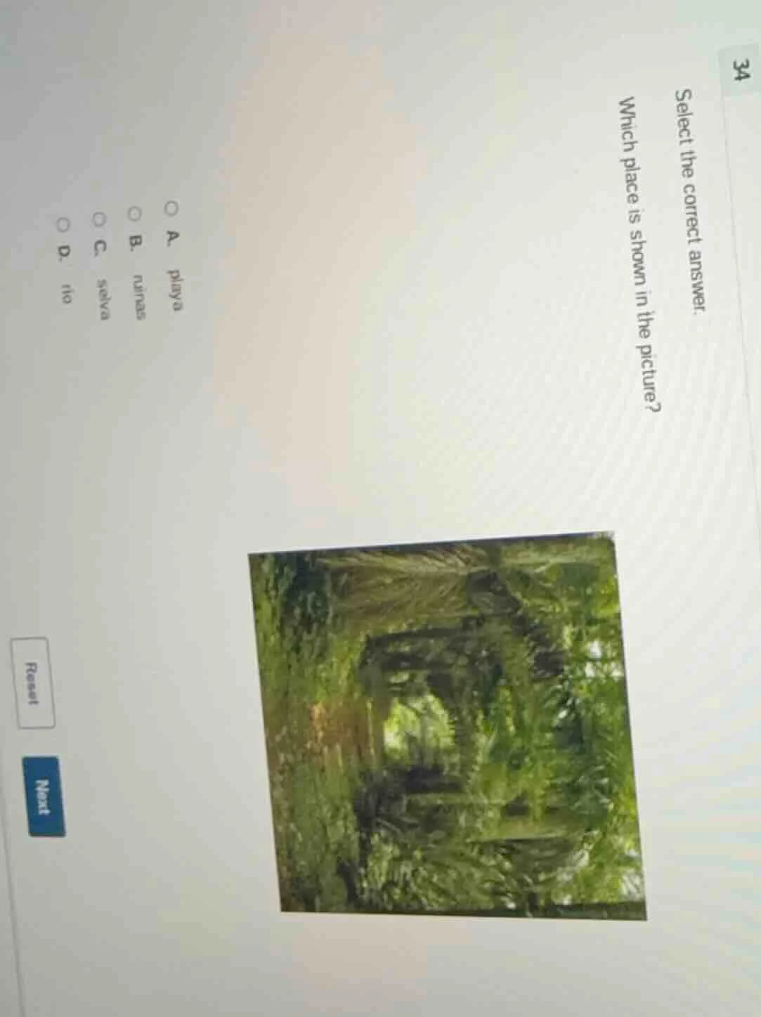 select the correct answer. which place is shown in the picture? a. play…