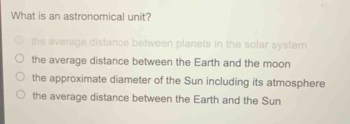 what is an astronomical unit? the average distance between planets in t…