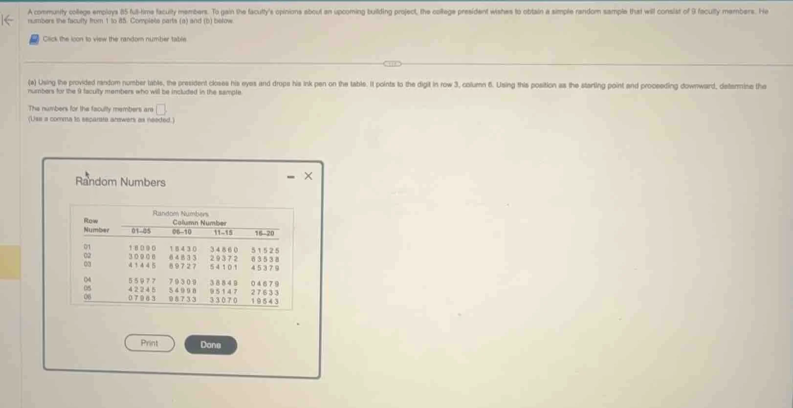 a community college employs 85 full - time faculty members. to gain the…