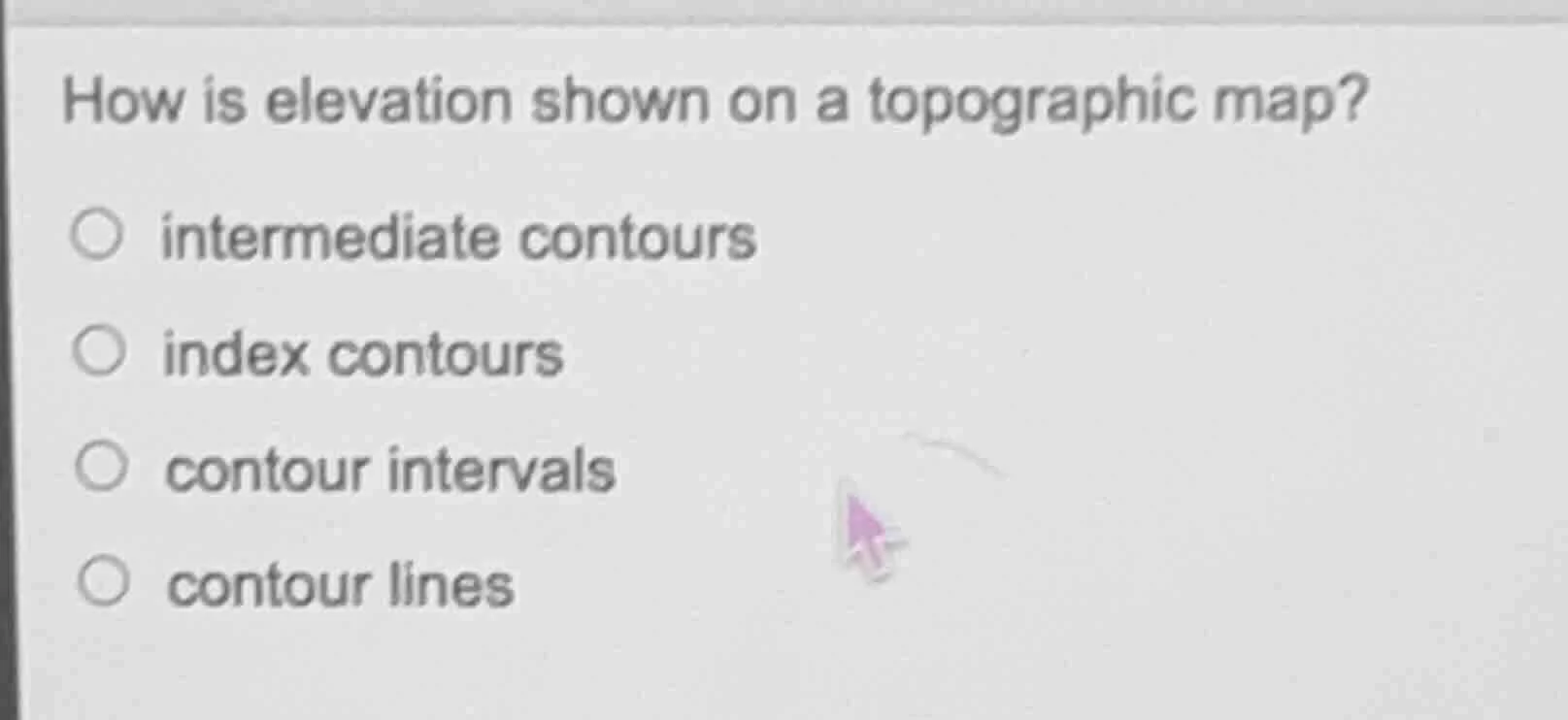 how is elevation shown on a topographic map? intermediate contours inde…