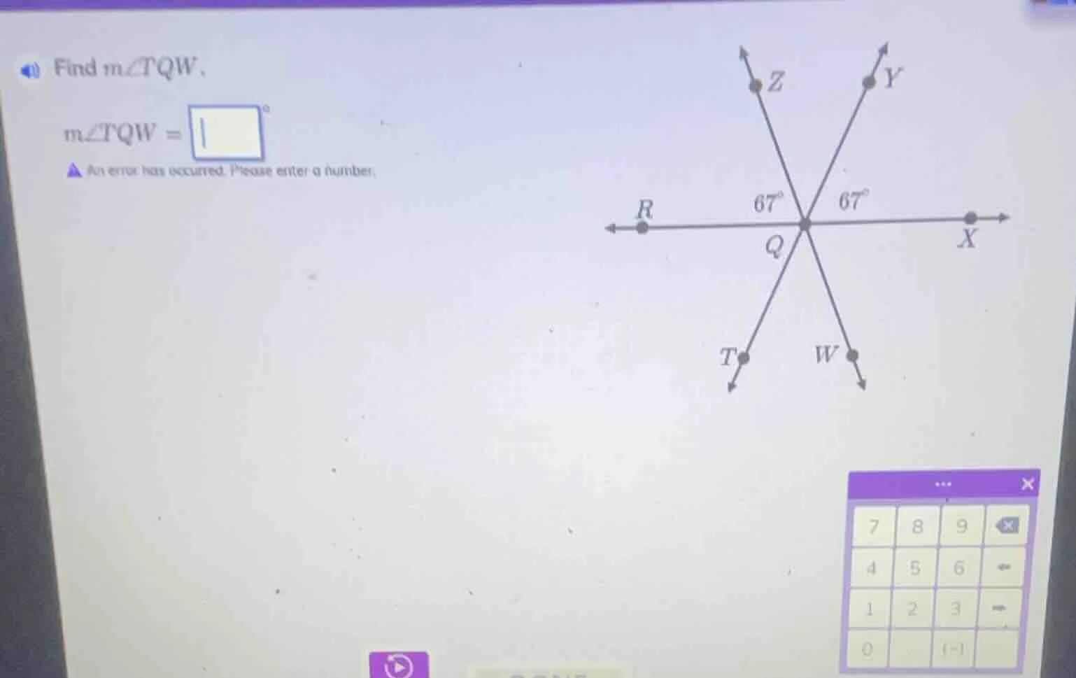 find ( mangle tqw ).( mangle tqw = square^circ )an error has occurred. …