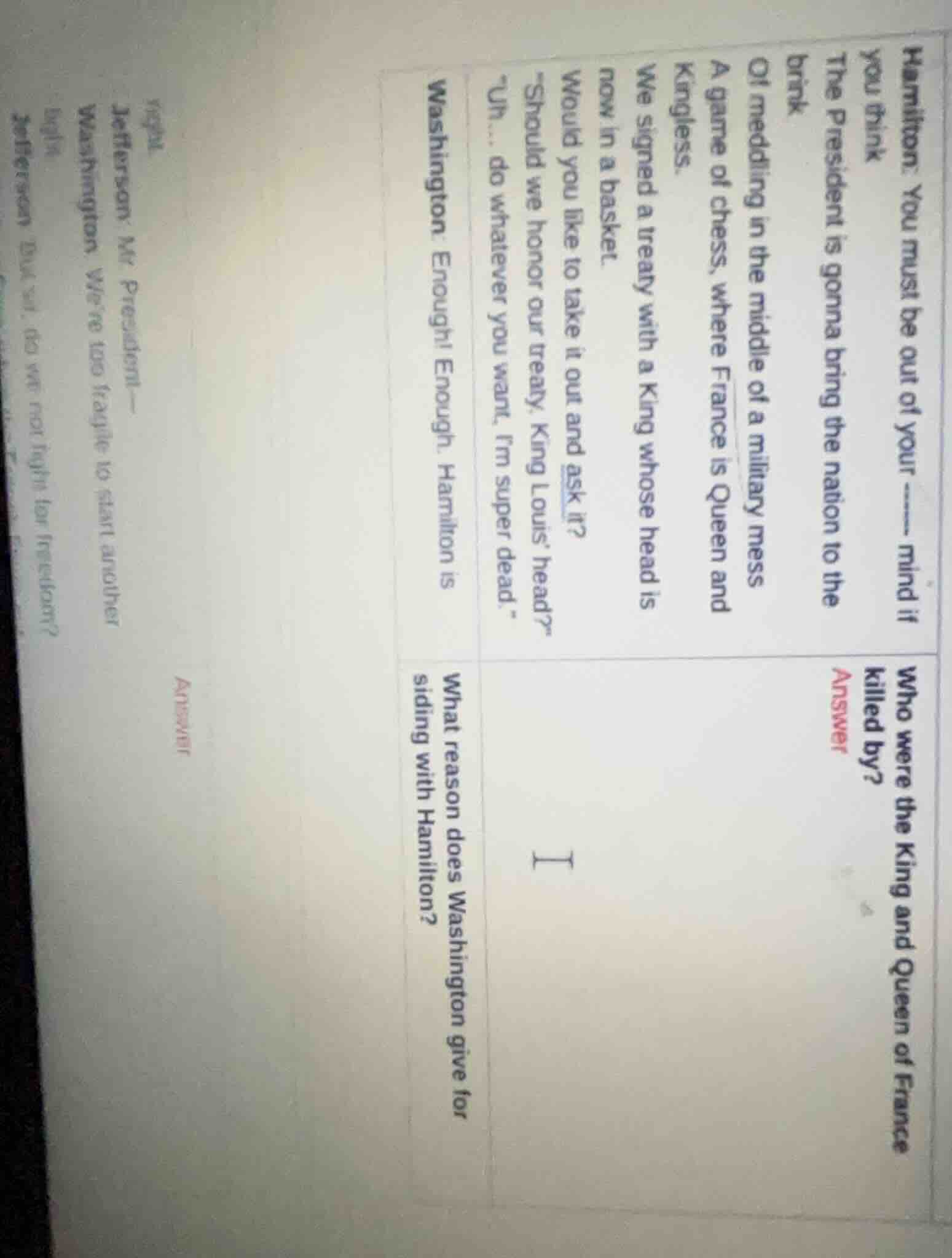 hamilton: you must be out of your —— mind if you think the president is…