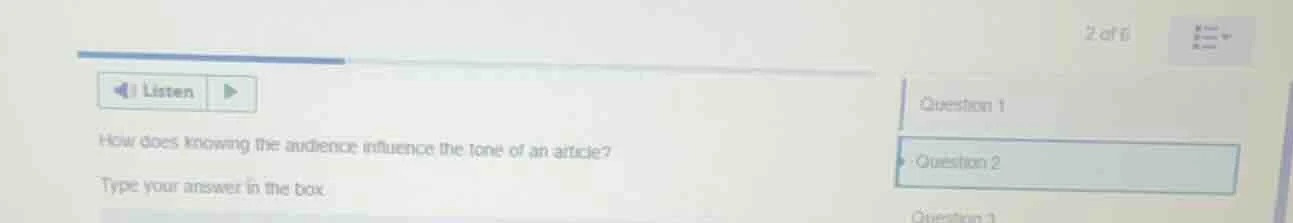 how does knowing the audience influence the tone of an article? type yo…