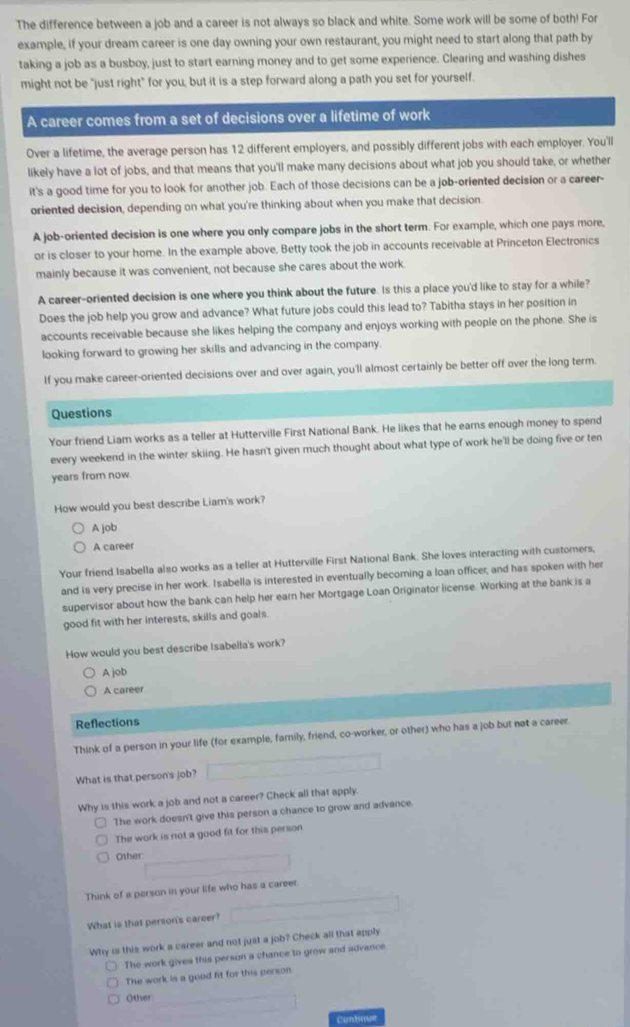 the difference between a job and a career is not always so black and wh…