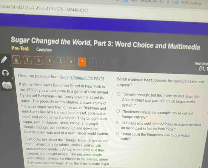 read the passage from sugar changed the world. if you walked down beekm…