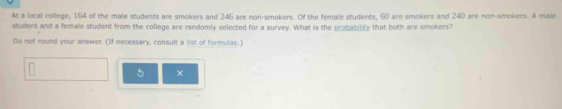 at a local college, 164 of the male students are smokers and 246 are no…