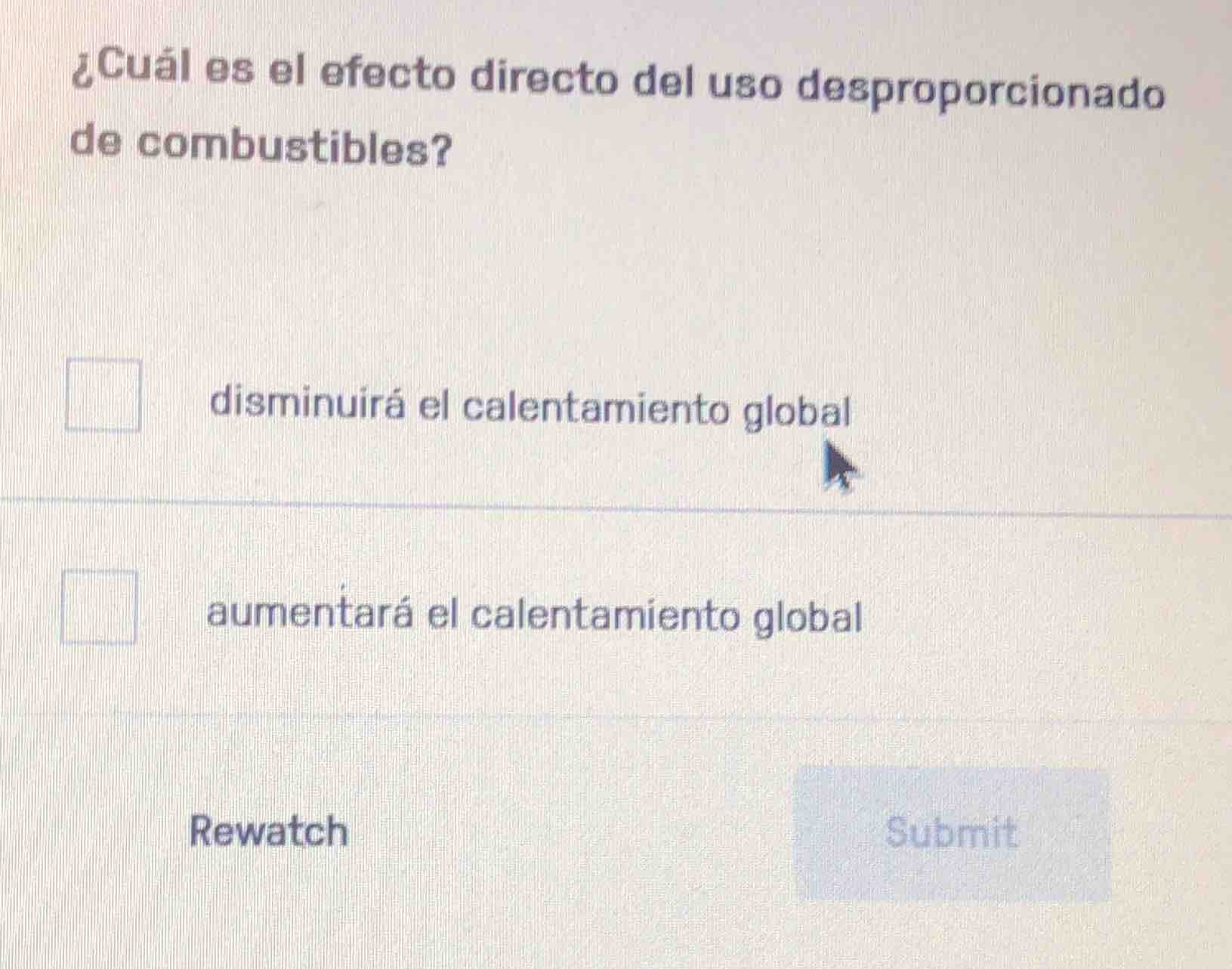 ¿cuál es el efecto directo del uso desproporcionado de combustibles? di…