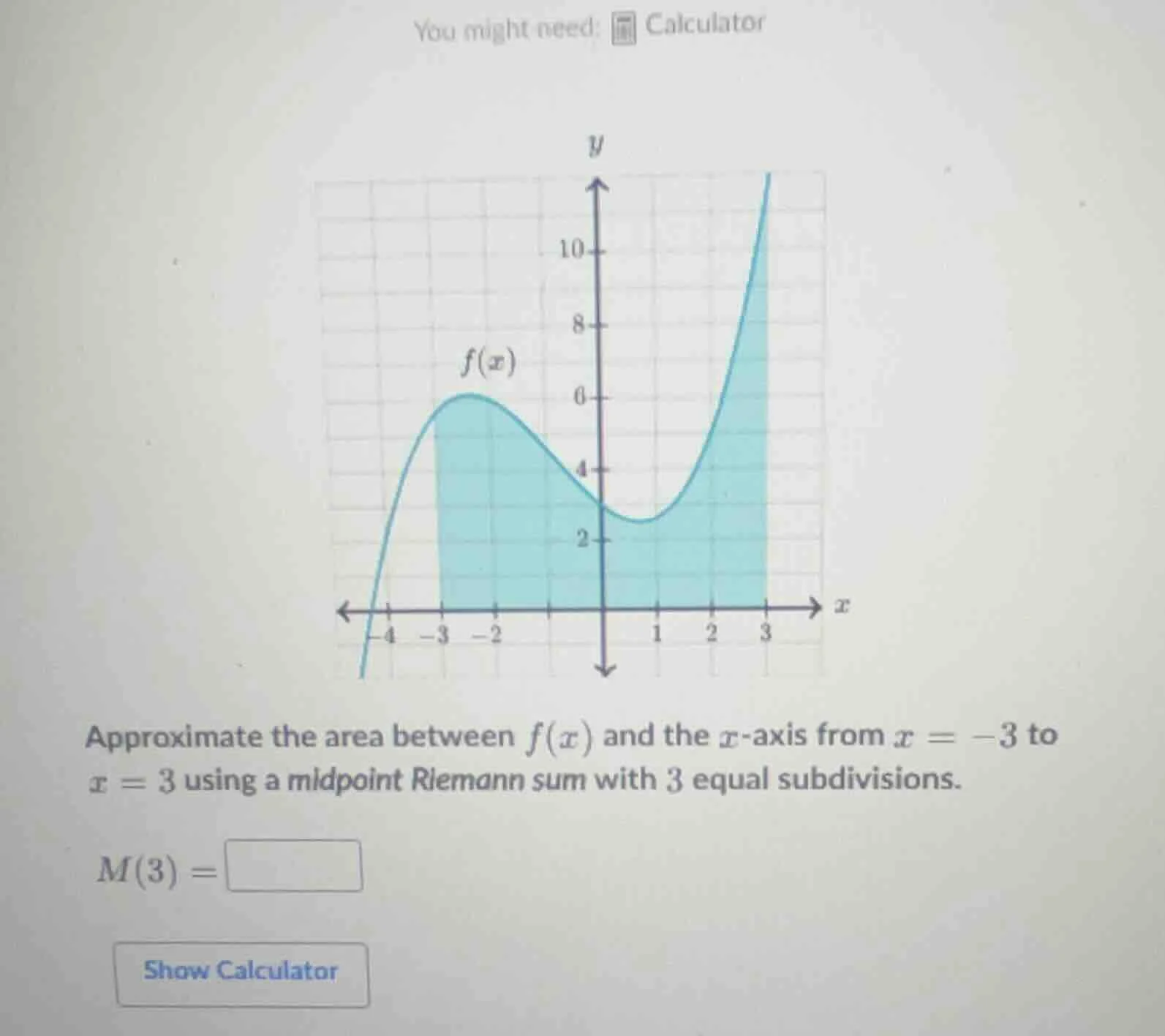 you might need: calculator approximate the area between f(x) and the x-…
