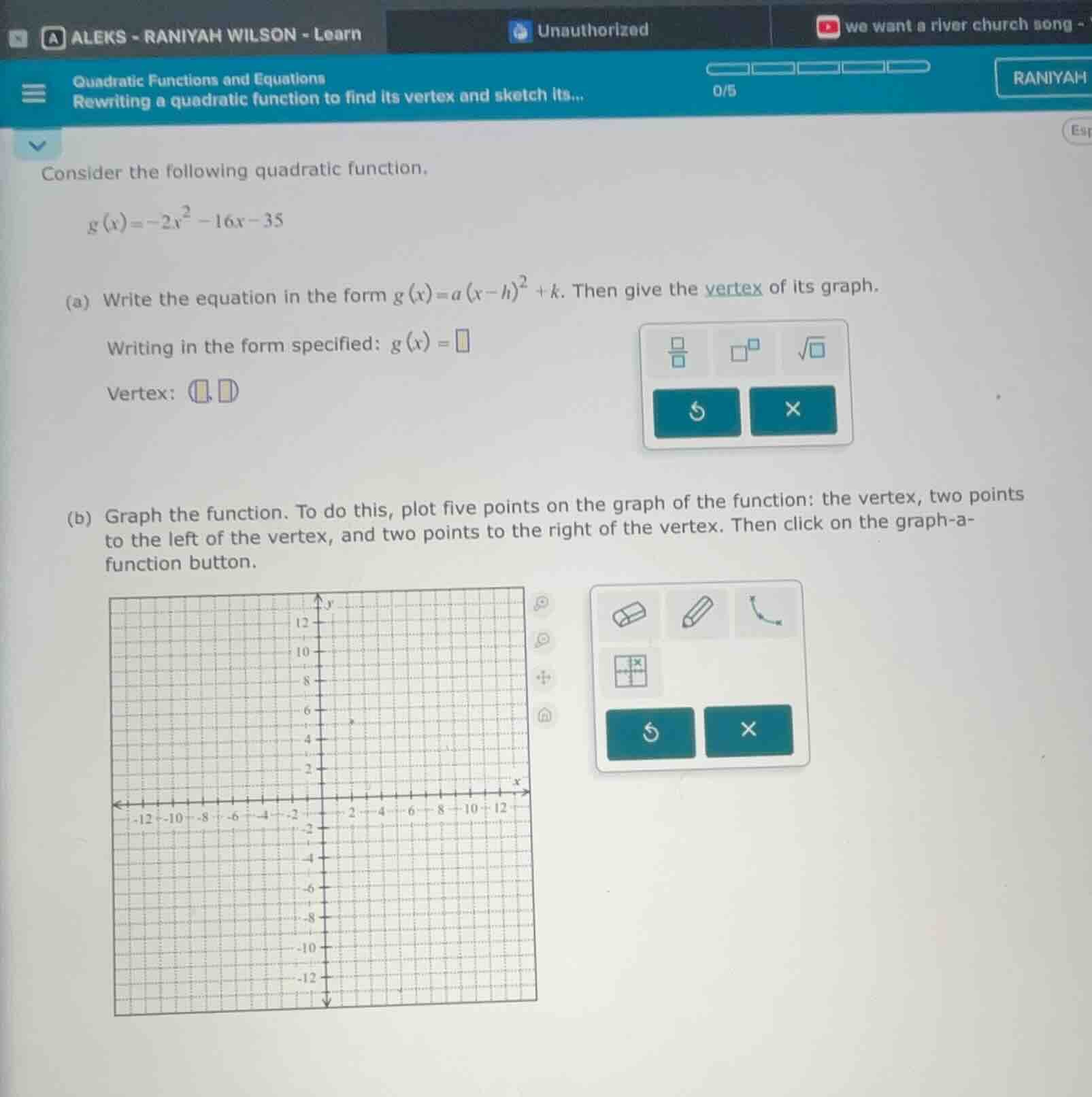 quadratic functions and equations rewriting a quadratic function to fin…