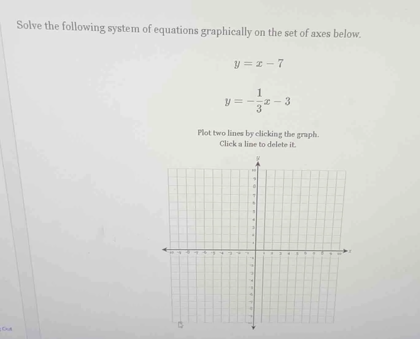 solve the following system of equations graphically on the set of axes …