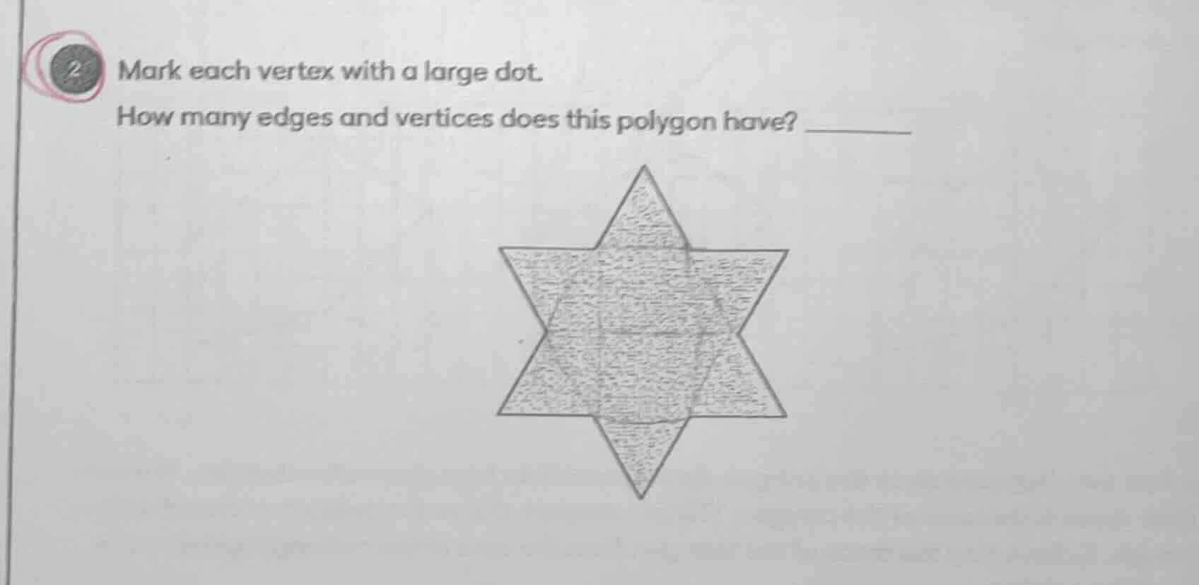 2 mark each vertex with a large dot. how many edges and vertices does t…
