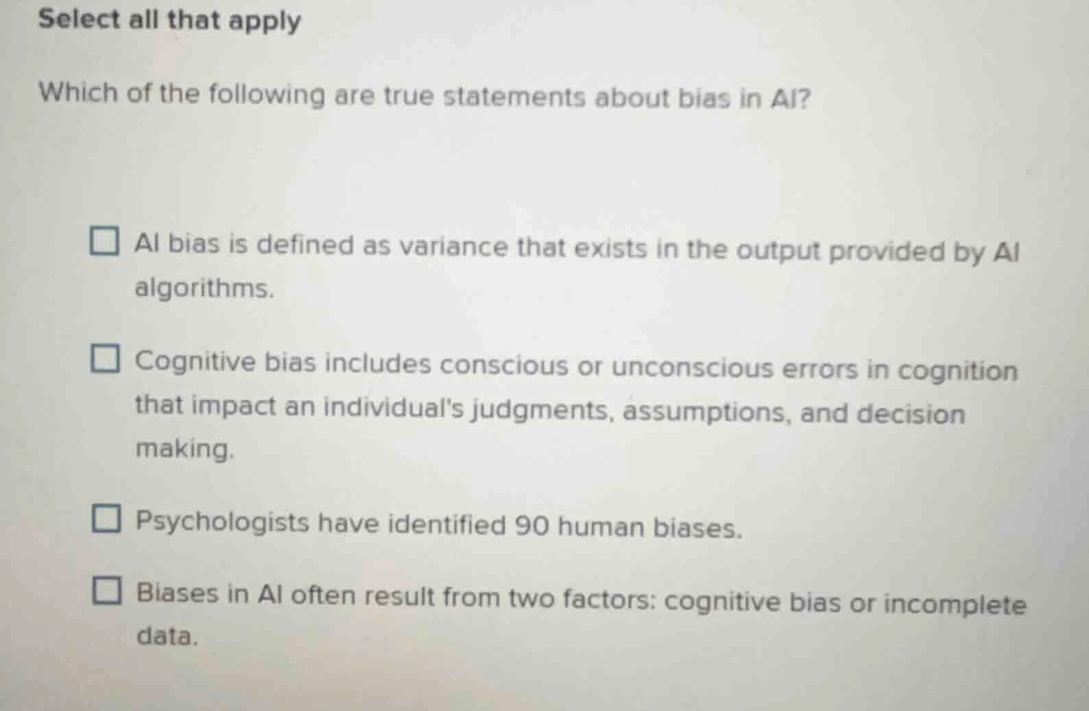 select all that apply which of the following are true statements about …