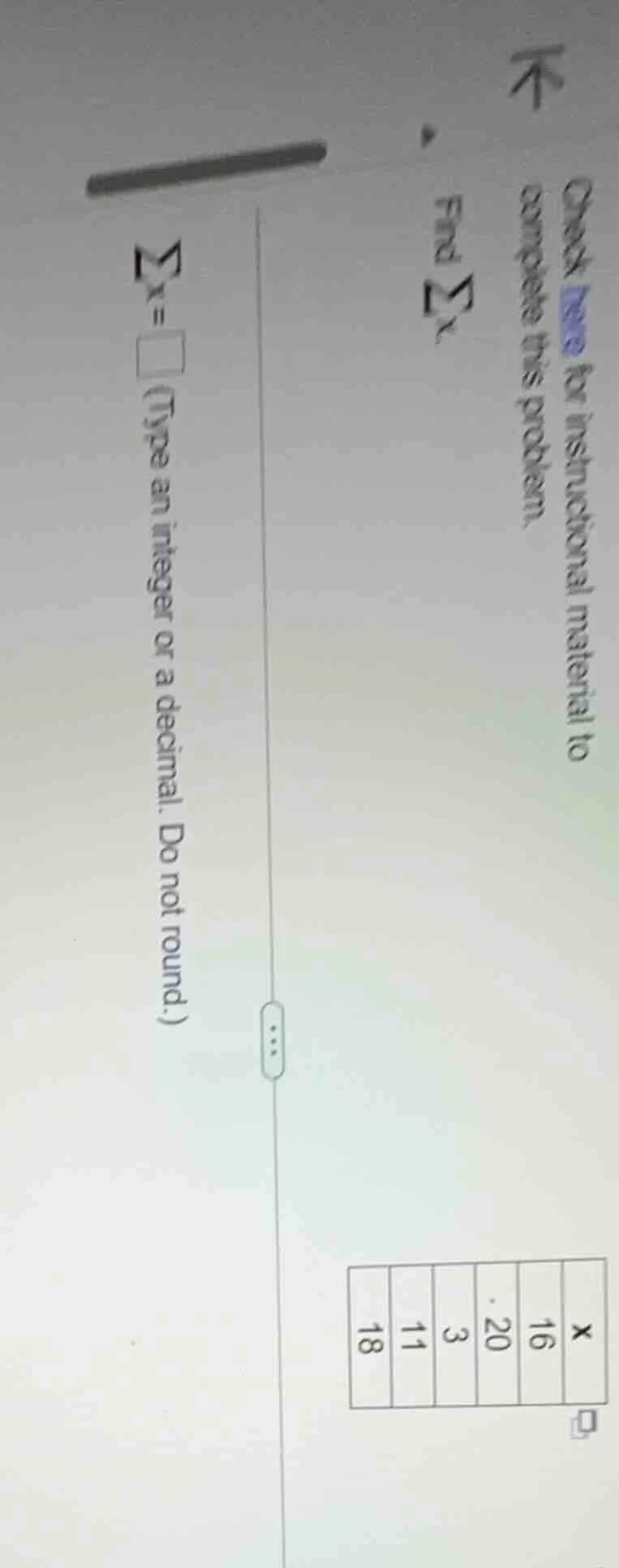 check here for instructional material to complete this problem. find \\…