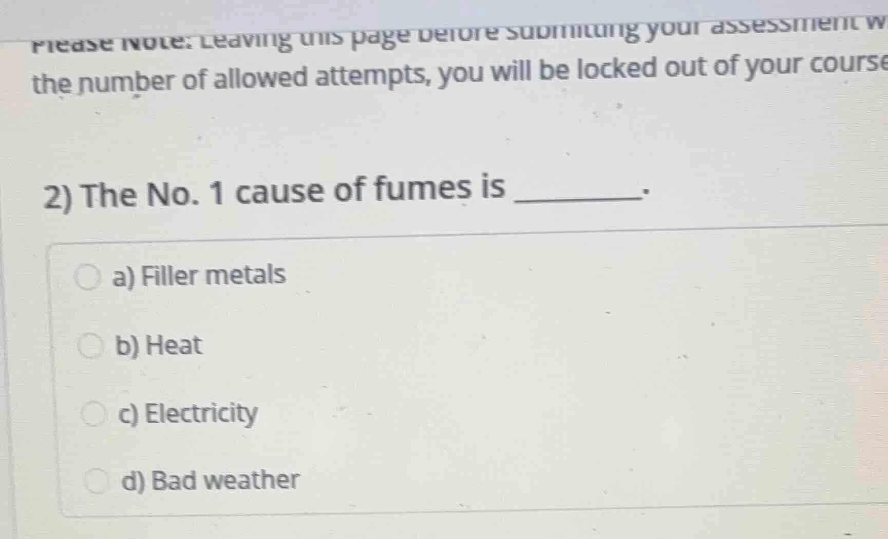 please note: leaving this page before submitting your assessment w the …