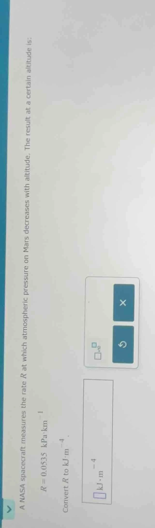 a nasa spacecraft measures the rate ( r ) at which atmospheric pressure…