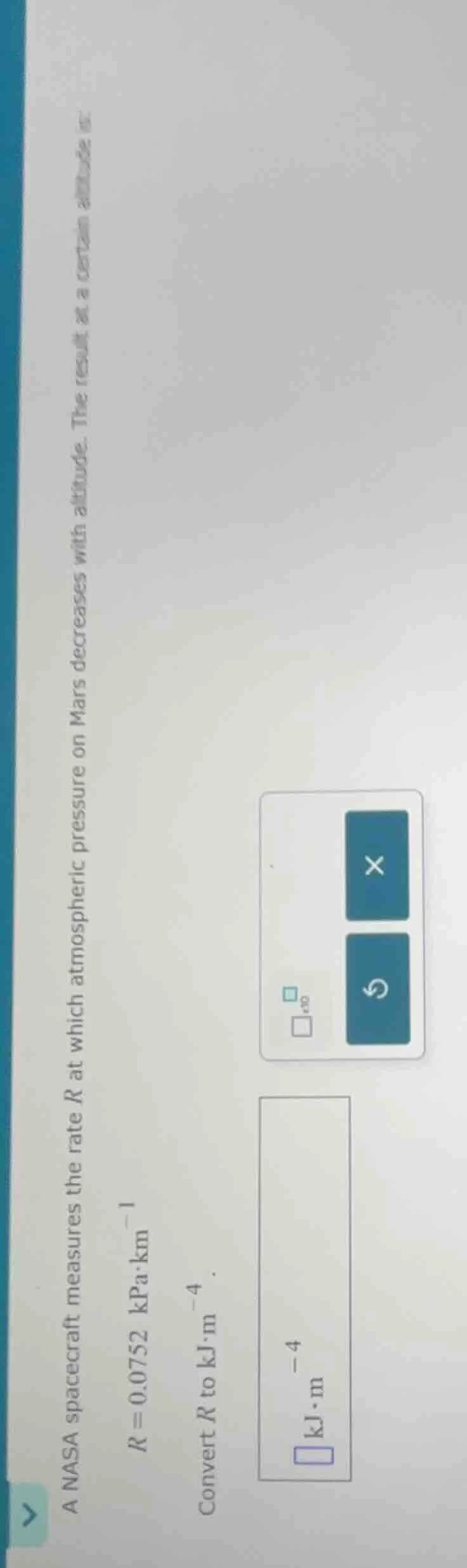 a nasa spacecraft measures the rate ( r ) at which atmospheric pressure…