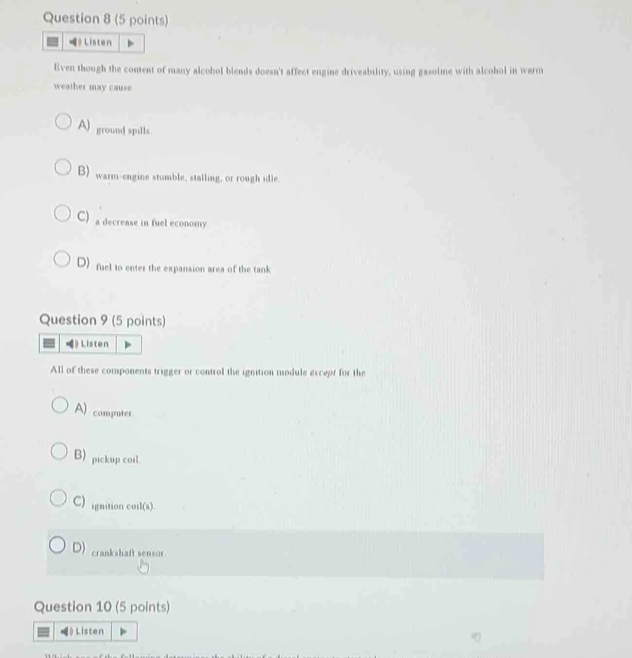 question 8 (5 points) listen even though the content of many alcohol bl…