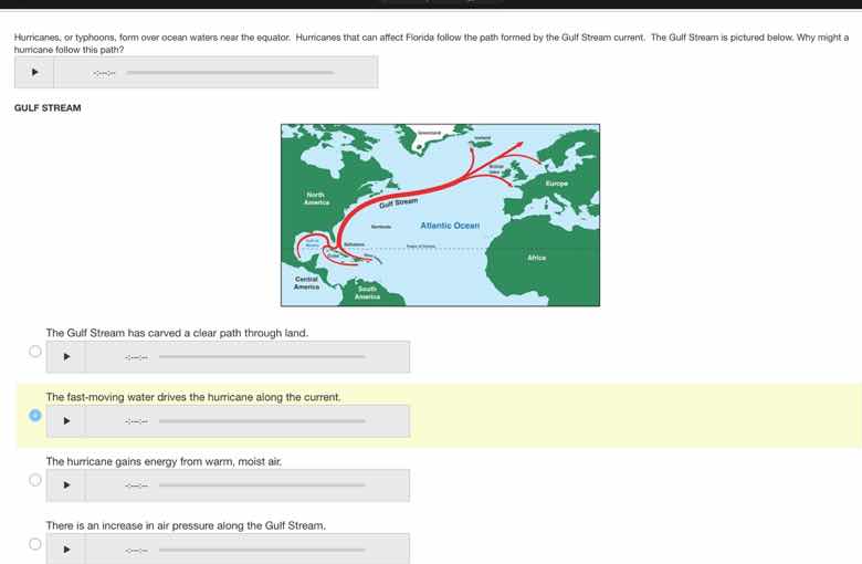 hurricanes, or typhoons, form over ocean waters near the equator. hurri…
