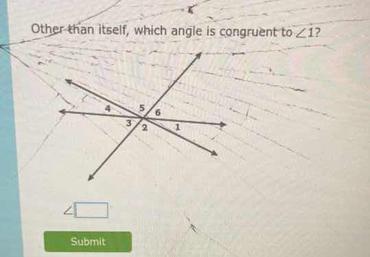 other than itself, which angle is congruent to $\\angle 1$? $\\angle\\s…