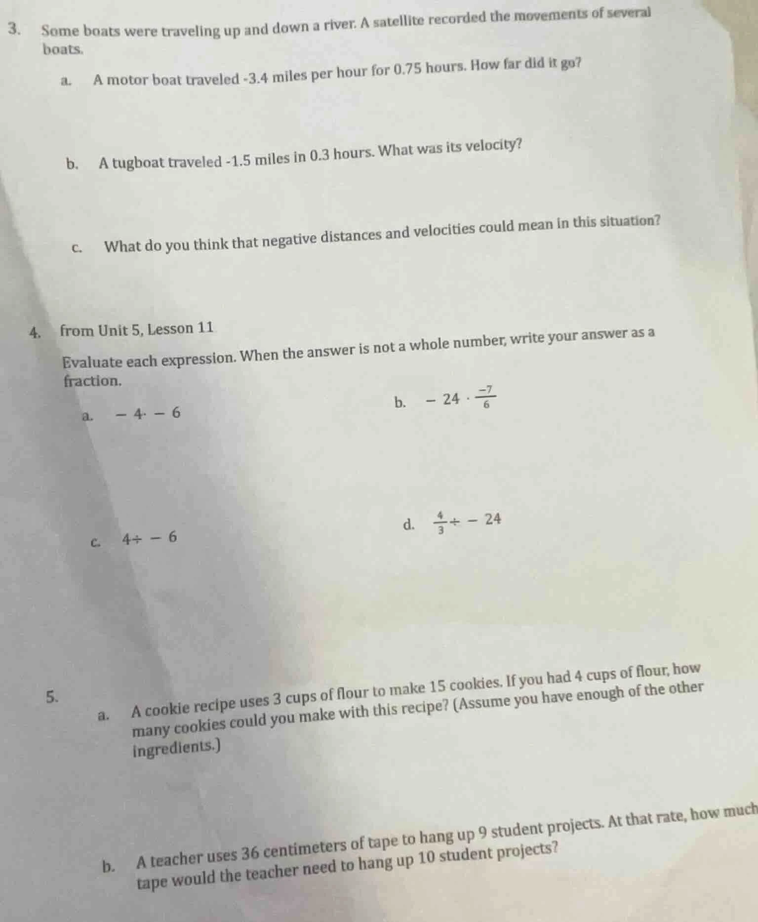 3. some boats were traveling up and down a river. a satellite recorded …