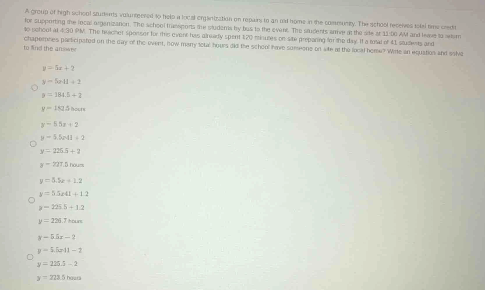 a group of high school students volunteered to help a local organizatio…