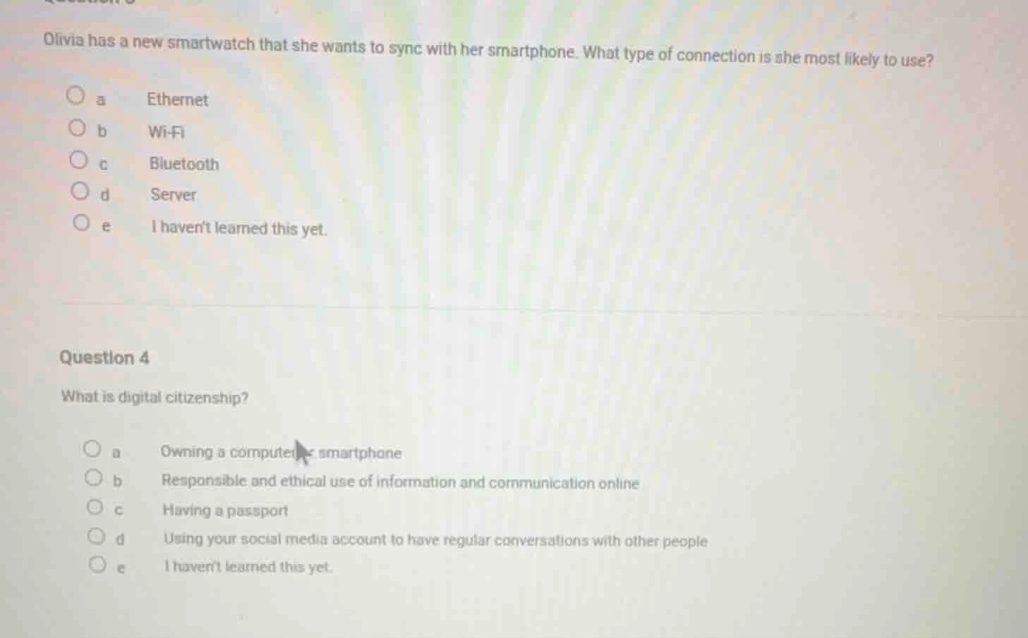 olivia has a new smartwatch that she wants to sync with her smartphone.…