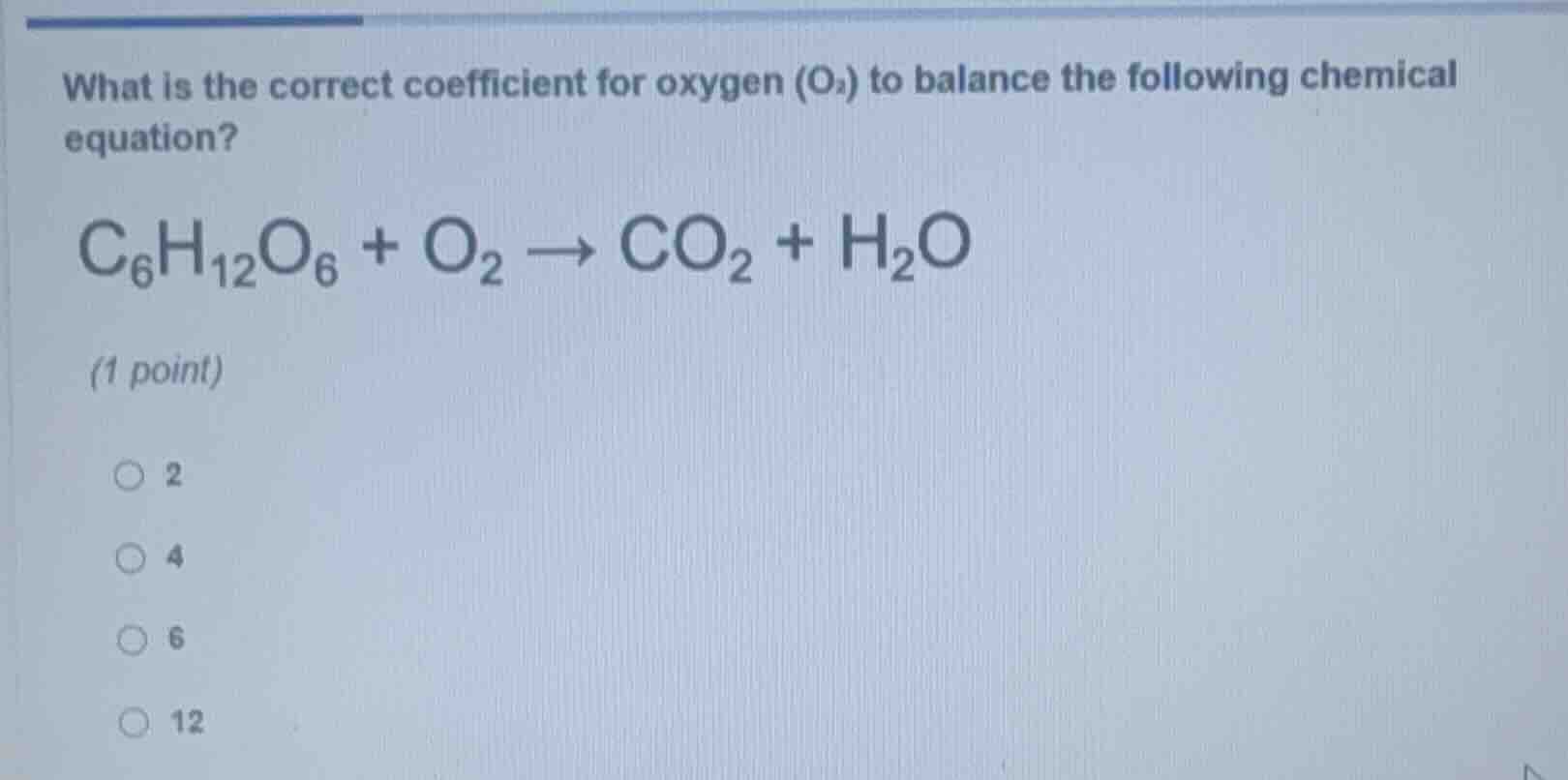 what is the correct coefficient for oxygen (o₂) to balance the followin…