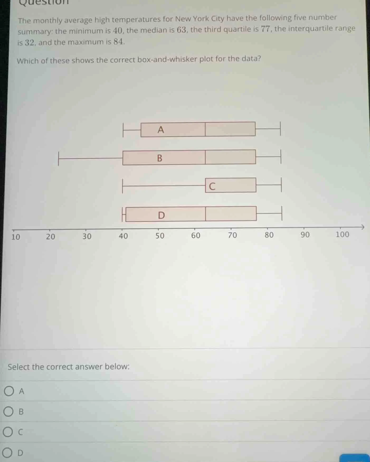 the monthly average high temperatures for new york city have the follow…