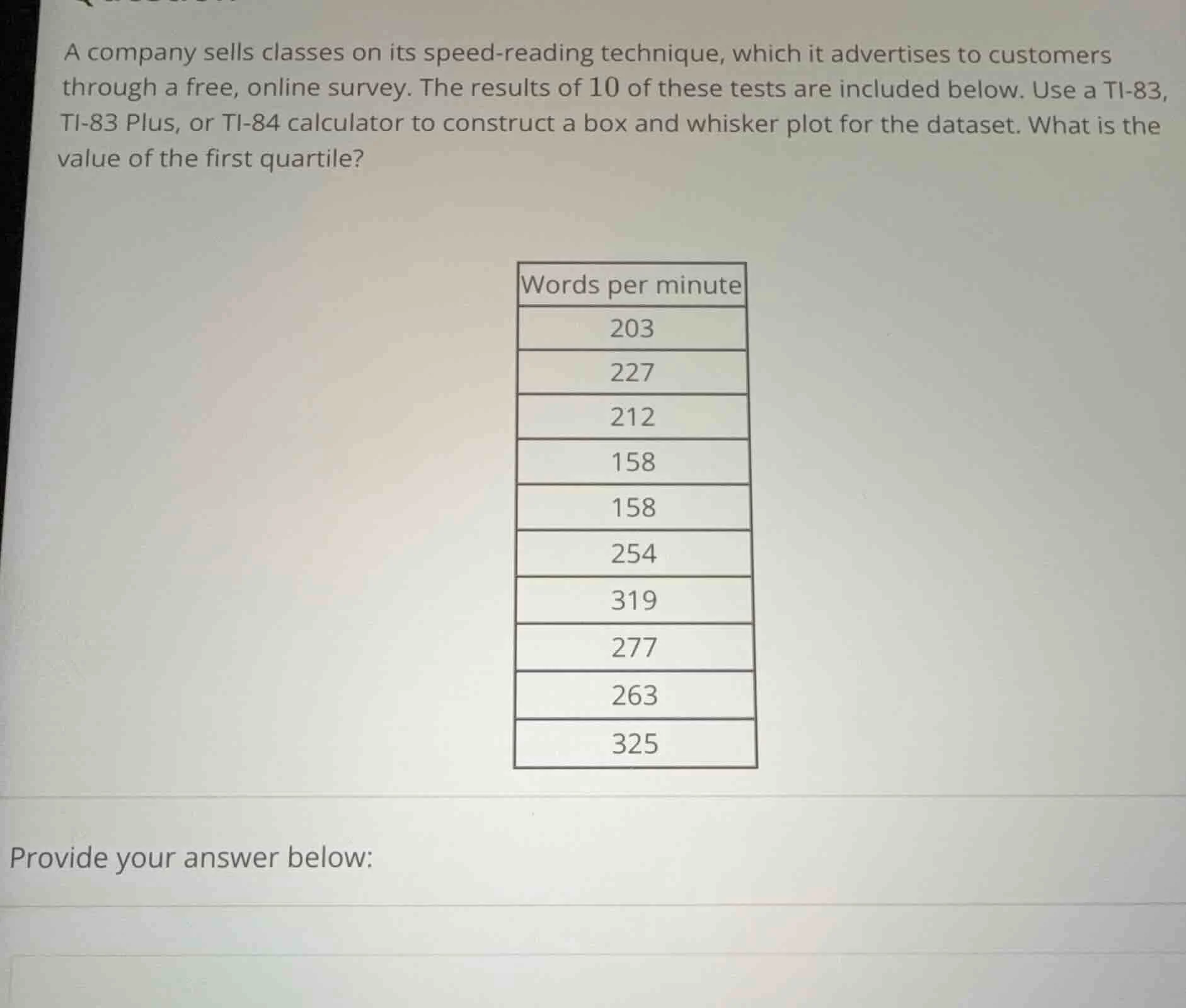 a company sells classes on its speed-reading technique, which it advert…