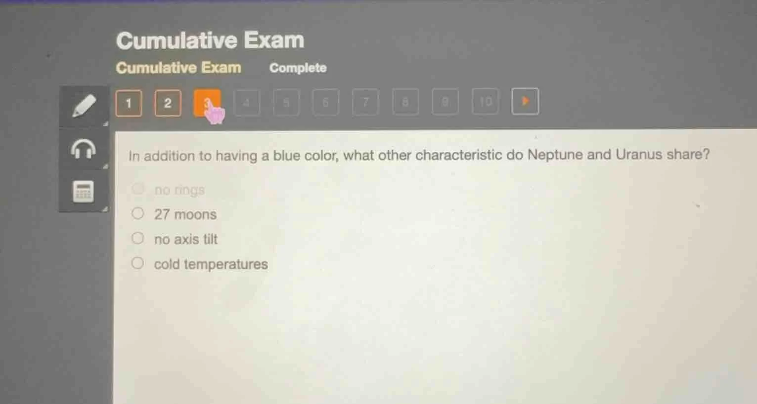 in addition to having a blue color, what other characteristic do neptun…