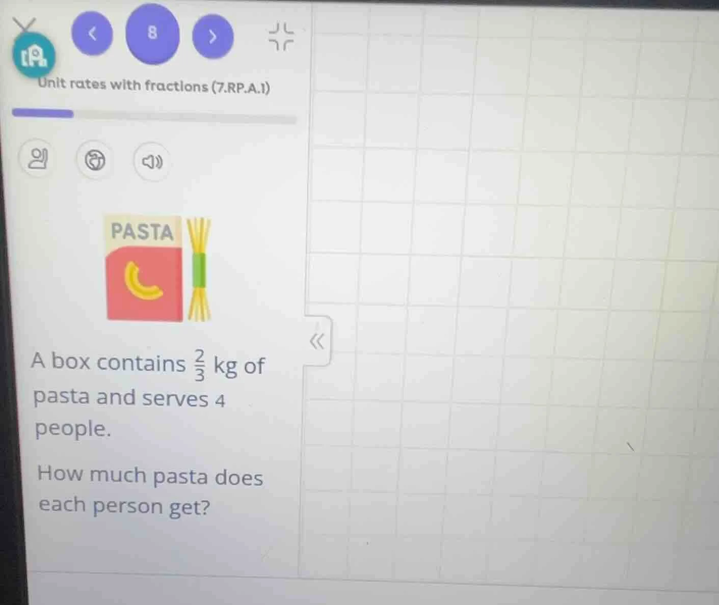 unit rates with fractions (7.rp.a.1) a box contains \\(\\frac{2}{3}\\) …