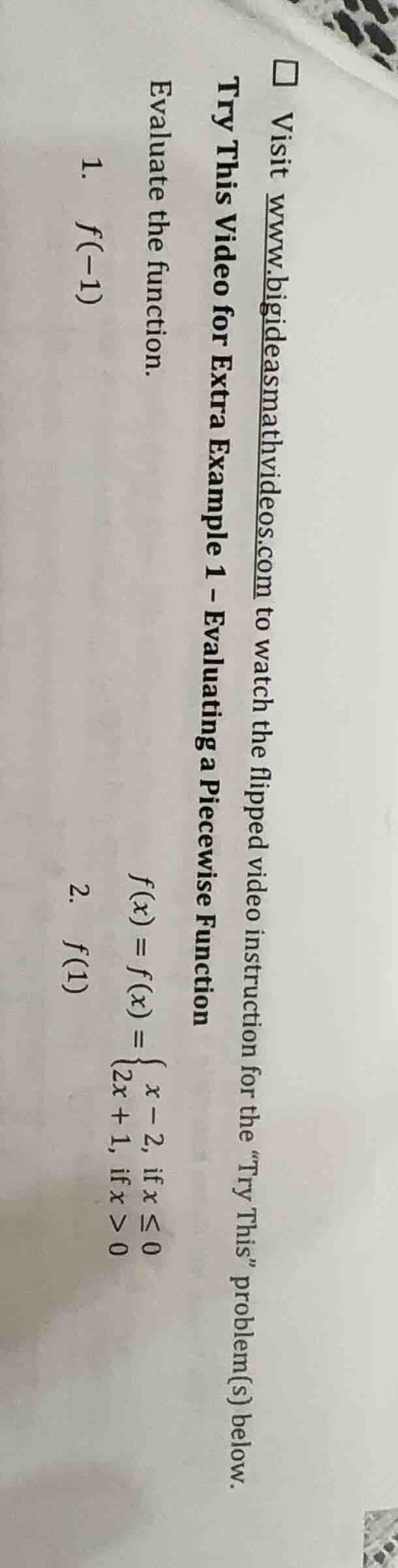 visit www.bigideasmathvideos.com to watch the flipped video instruction…