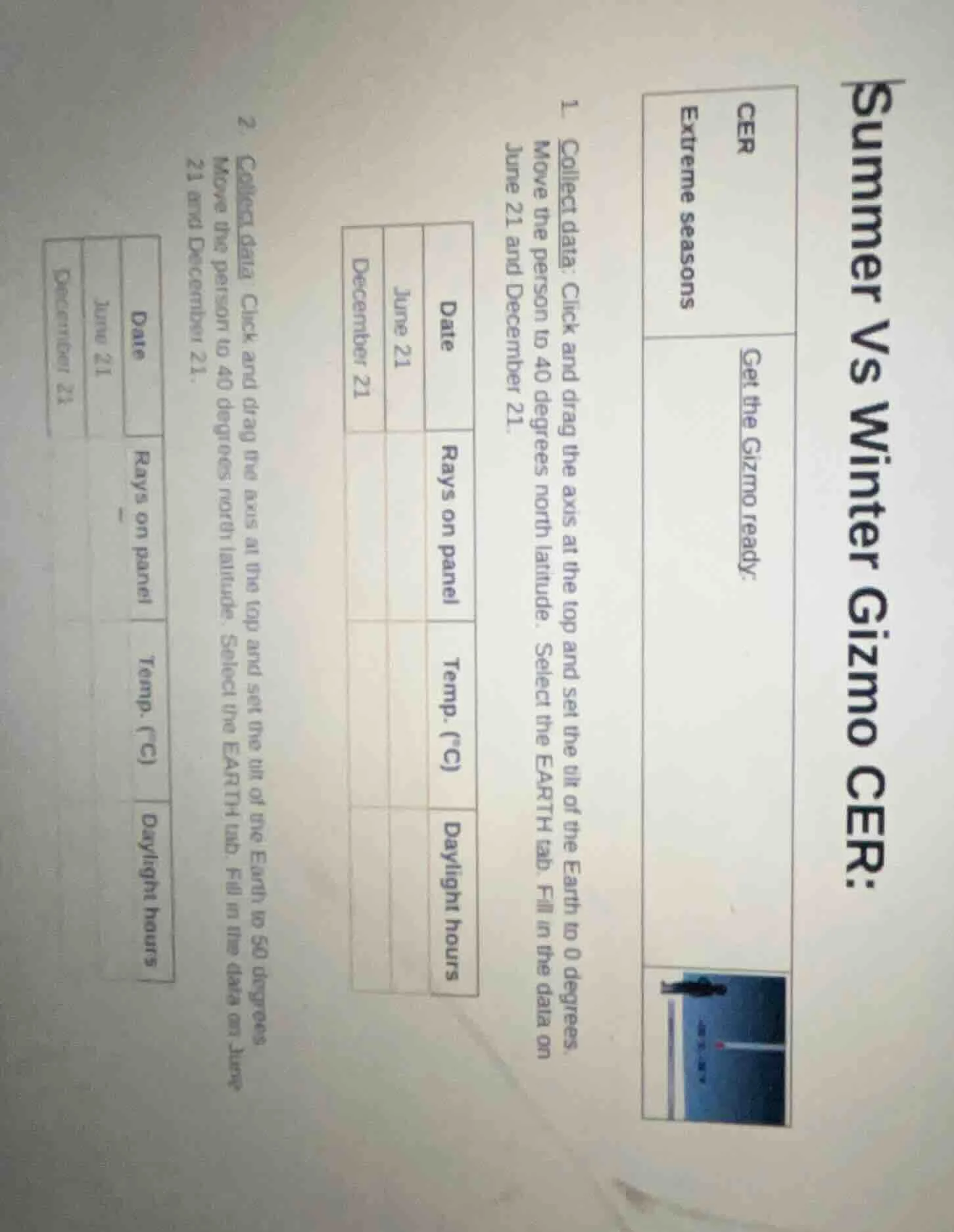 summer vs winter gizmo cer: cer extreme seasons get the gizmo ready. 1.…