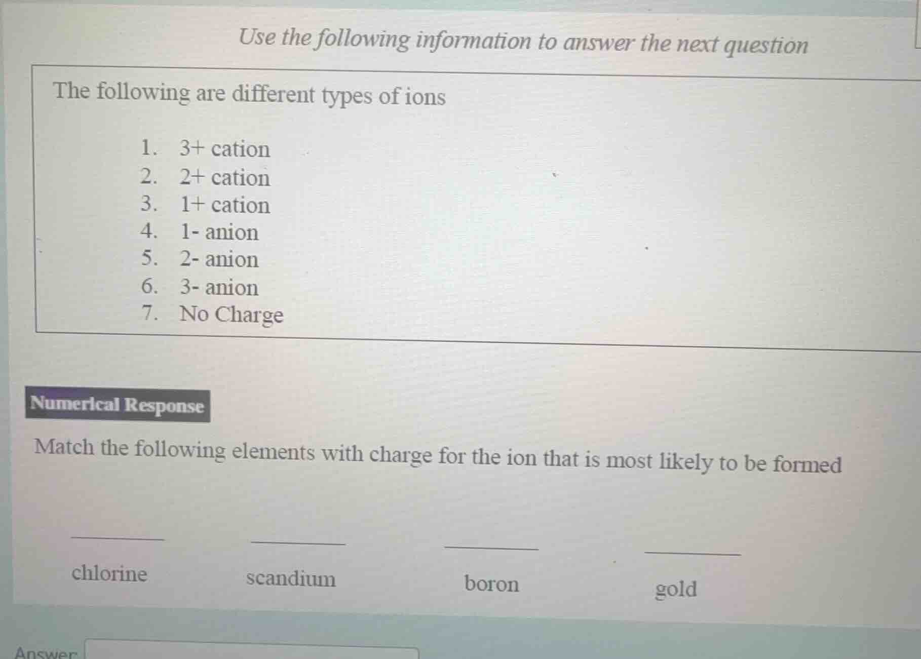 use the following information to answer the next question the following…