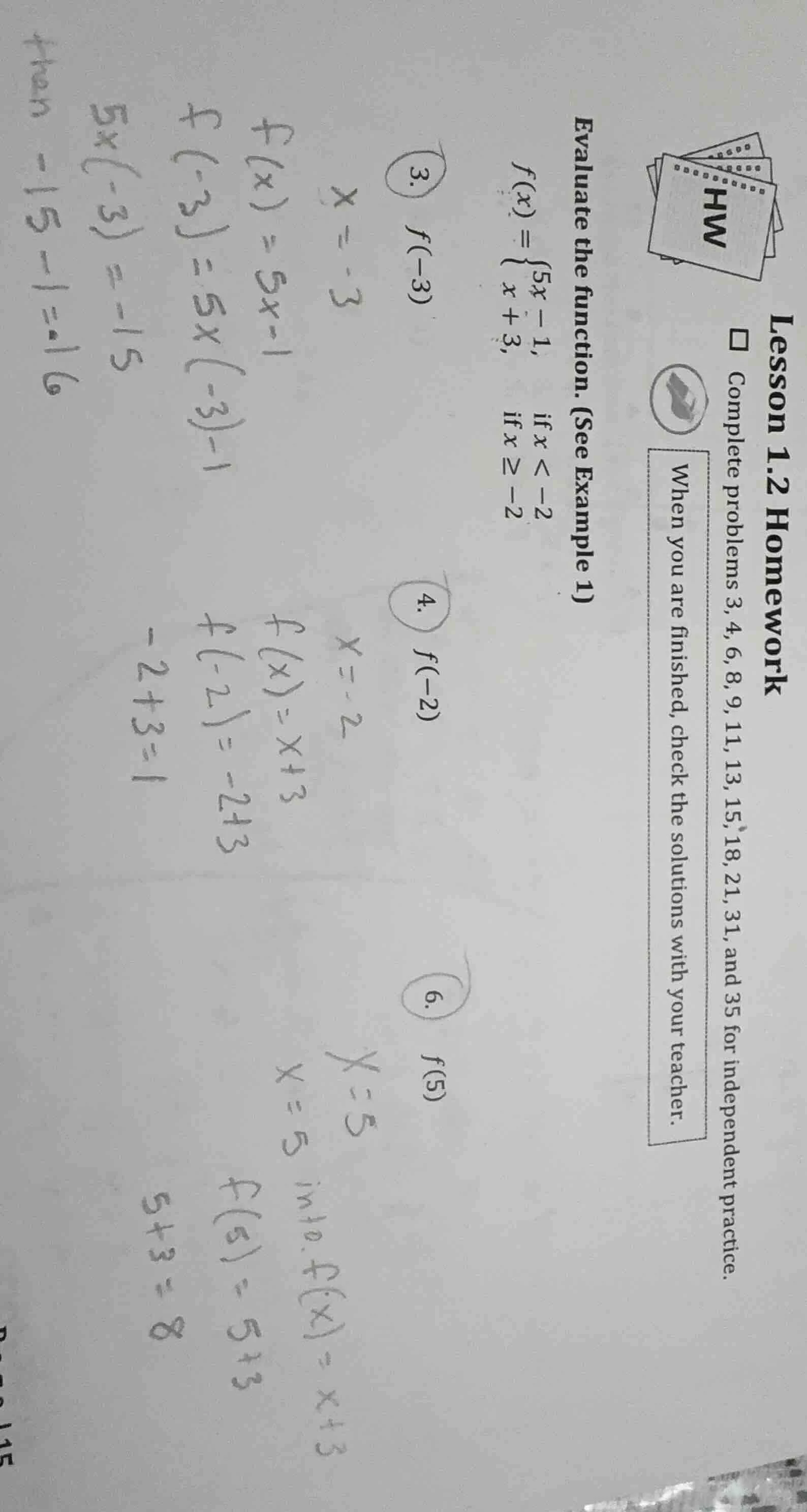 lesson 1.2 homework complete problems 3, 4, 6, 8, 9, 11, 13, 15, 18, 21…