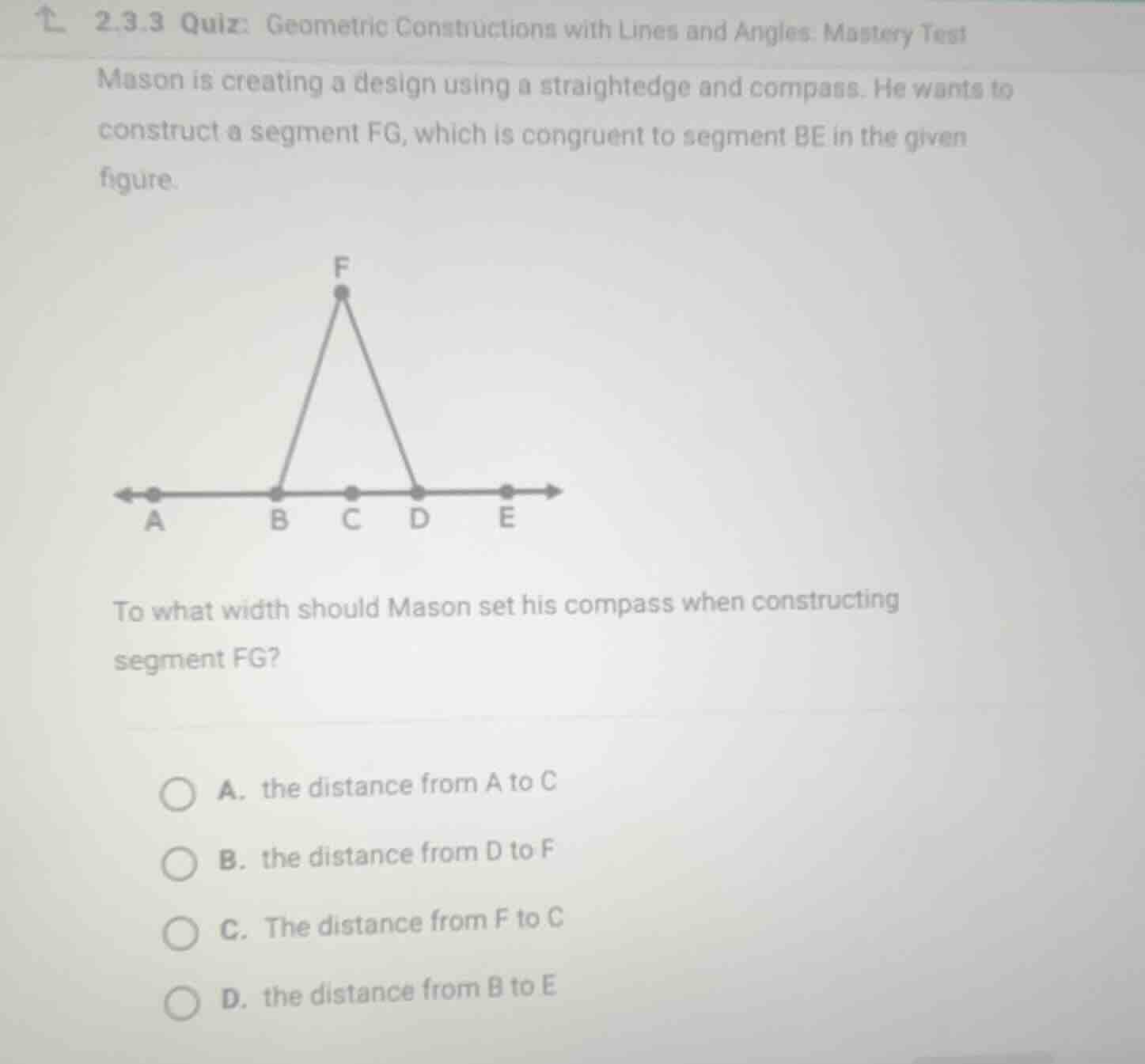 2.3.3 quiz: geometric constructions with lines and angles mastery test …