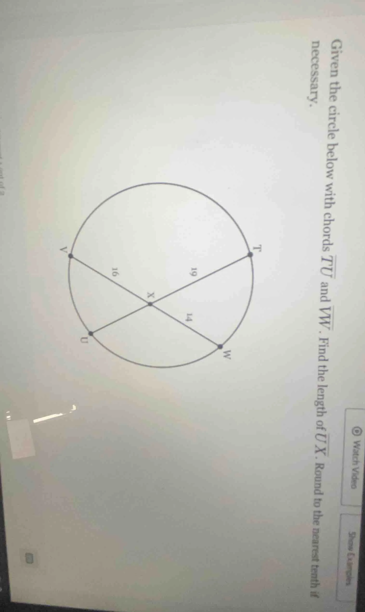 given the circle below with chords \\(\\overline{tu}\\) and \\(\\overli…