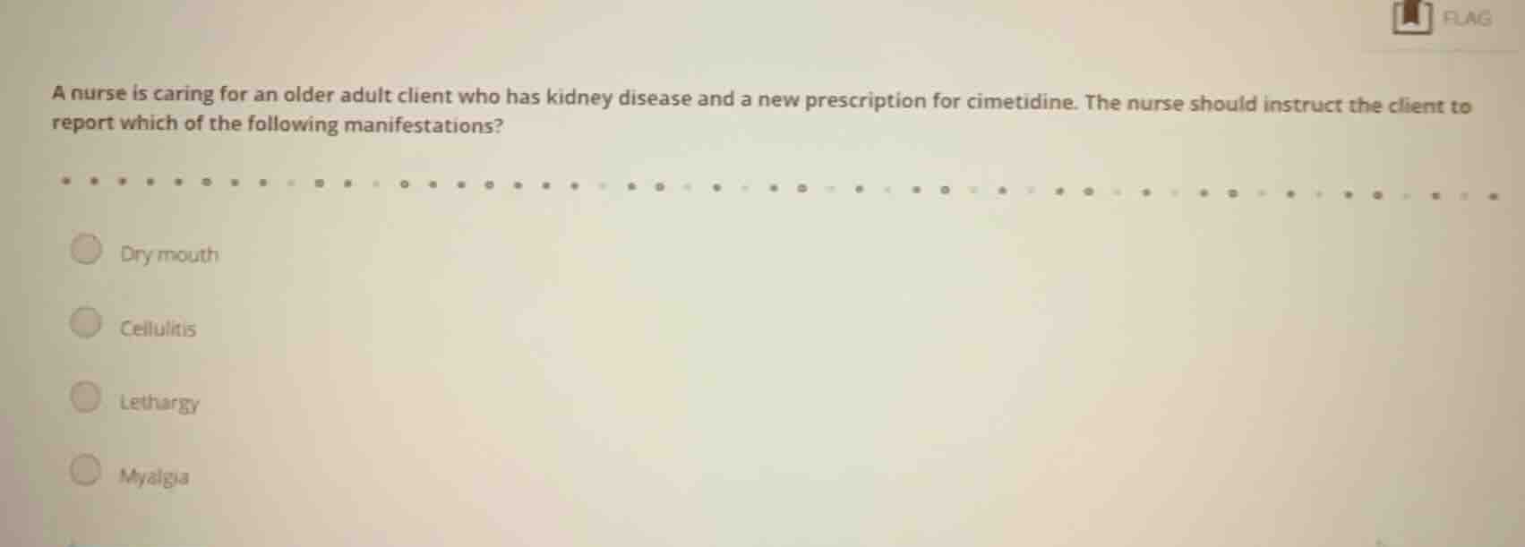 a nurse is caring for an older adult client who has kidney disease and …